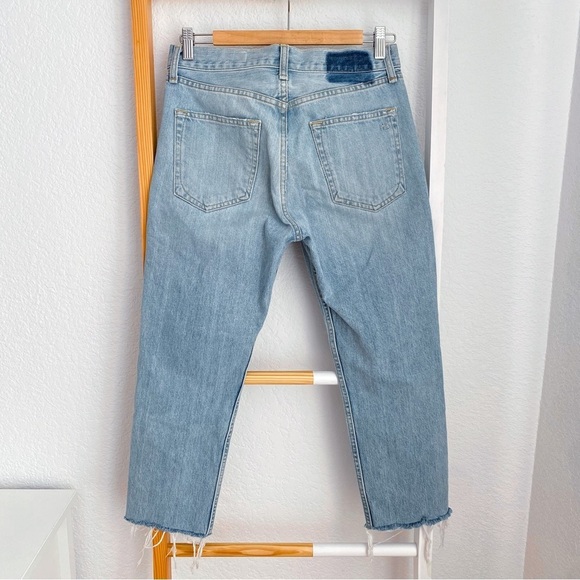 Rag & Bone Marilyn Jean in Union Pool Light Blue Distressed Raw Hem Fray 26 - Picture 2 of 13
